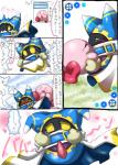 blush box_xod clothing comic digital_media_(artwork) duo empty_eyes erection featureless_hands floating_hands genitals gloves handwear japanese_text kirby kirby_(series) kissing magolor male nintendo not_furry open_mouth penis shadow_face tapering_penis text translation_request waddling_head yellow_eyes