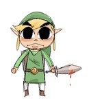 :< belt big_eyes black_eyebrows blonde_hair blood blood_on_sword blood_on_weapon bodily_fluids boots bottomwear brown_boots brown_clothing brown_footwear clothing dripping dripping_blood eyebrows footwear green_clothing green_hat green_headwear green_shirt green_topwear green_tunic hair hat headgear headwear holding_melee_weapon holding_object holding_sword holding_weapon humanoid_pointy_ears humor light_body light_skin male melee_weapon mouth_closed not_furry pants pointy_ears shield shirt shoes simple_background solo sword thick_eyebrows topwear tunic weapon white_background white_bottomwear white_clothing white_pants maddeku nintendo the_legend_of_zelda wind_waker toon_link humanoid hylian 2025 aliasing colored colored_sketch digital_drawing_(artwork) digital_media_(artwork) shaded simple_shading sketch