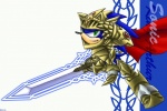 anthro armor blue_body blue_fur blue_hair boots caliburn clothing eulipotyphlan excalibur_sonic footwear fur gauntlets gloves green_eyes hair handwear headgear hedgehog helmet holding_melee_weapon holding_object holding_sword holding_weapon looking_at_viewer male mammal maruringo melee_weapon sega side_mouth solo sonic_and_the_black_knight sonic_storybook_series sonic_the_hedgehog sonic_the_hedgehog_(series) super_form sword wallpaper weapon