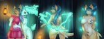 anthro areola big_breasts bodily_fluids body_control body_takeover breast_play breast_squish breasts drooling duo ectoplasm eyelashes female female/female forest forest_background fur genital_fluids genitals glistening glistening_body hair happy huge_breasts humanoid_genitalia impersonation light masturbation mind_control mostly_nude multicolored_body multicolored_fur nature nature_background nipples nude pink_areola plant possession pussy saliva solo squish sweat teeth tree vaginal vaginal_fluids vaginal_masturbation anami_chan canid canine canis domestic_dog equid equine fish ghost horse mammal marine pony shark spirit 2025 absurd_res digital_drawing_(artwork) digital_media_(artwork) hi_res lighting multiple_scenes shaded