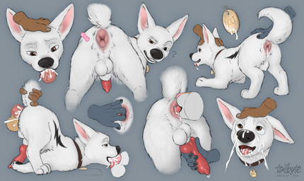 anal anal_penetration anatomically_correct anatomically_correct_anus animal_genitalia animal_penis anthro anthro_on_feral anthro_penetrating anthro_penetrating_feral anus ass_up balls bestiality bodily_fluids brown_eyes butt canine_genitalia canine_penis collar cum cum_drip cum_from_ass cum_in_ass cum_in_mouth cum_inside cum_on_face cumshot disembodied_hand disembodied_head disembodied_penis dripping ejaculation erection felching fellatio feral feral_penetrated fingering fur genital_fluids genitals group handjob handjob_while_rimming knot knotted_penis male male/male male_penetrated male_penetrating male_penetrating_male open_mouth oral penetration penile penile_penetration penis presenting presenting_hindquarters reach_around rimming sex simple_background smile solo_focus spitroast tail teeth tongue trio white_body white_fur tailbyte bolt_(film) disney bolt_(bolt) canid canine canis domestic_dog mammal absurd_res hi_res