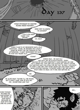 bed dialogue facial_piercing furniture hairy male muscular nose_piercing nose_ring piercing ring_piercing text husky92 european_mythology greek_mythology mythology bovid bovine humanoid mammal minotaur orc comic english_text hi_res monochrome multiple_scenes