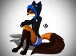 anthro biped female kat_williams simple_background sitting solo lotusshade canid canine fox mammal 4:3 digital_media_(artwork) full-length_portrait hi_res portrait