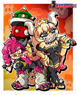 blonde_hair blue_eyes boots clothing collar crown duo female footwear hair hammer headgear high_heeled_boots high_heels horn legwear leotard looking_at_viewer pink_nose ponytail sandals scales shell shoes side_ponytail spiked_collar spikes spikes_(anatomy) super_crown tail tattoo thigh_boots thigh_highs tools yellow_eyes eggbot15 bowser's_inside_story bowsette_meme mario_and_luigi_(series) mario_bros mythology nintendo sega sonic_the_hedgehog_(series) bowser drifa_(eggbot15) fan_character midbus roksana_(eggbot15) armadillo dragon hybrid mammal mythological_creature mythological_scalie scalie suid suine sus_(pig) warthog xenarthran absurd_res digital_media_(artwork) hi_res meme