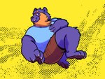 anthro biped black_nose bottomwear clothing fur humanoid_hands male multicolored_body multicolored_fur shirt shorts slightly_chubby solo topwear two_tone_body two_tone_fur lentejota6 bear mammal short-faced_bear spectacled_bear 2021 4:3 hi_res