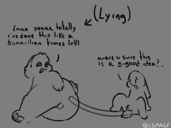 anal_tube anthro backsack balls dialogue duo fart fart_fetish fart_tubes fluffy genitals holding_butt lying male penis scut_tail short_tail small_penis tail unconcerned worried lspagf big_fat_stinky_unwashed_sweaty_bunny_(lspagf) random_bunny_(lspagf) animal_humanoid humanoid lagomorph lagomorph_humanoid leporid leporid_humanoid mammal mammal_humanoid rabbit rabbit_humanoid hi_res