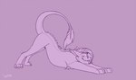 ambiguous_gender ass_up blep claws eyes_closed feral fur happy paws raised_tail relaxing simple_background smile solo stretching tail tongue tongue_out caraluca mythology dragon felid furred_dragon furred_scalie hybrid lion mammal mythological_creature mythological_scalie pantherine scalie 2018 digital_drawing_(artwork) digital_media_(artwork) monochrome signature