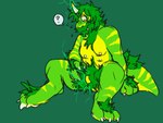 anthro beard electricity facial_hair hairy horn magic magic_user multi_nipple nipples null null_bulge nullification pubes solo sparks striped_body stripes transformation unicorn_horn anonymous_artist ddsn xanthias_akrid gecko lizard reptile scalie 4:3 absurd_res hi_res nonbinary_(lore)