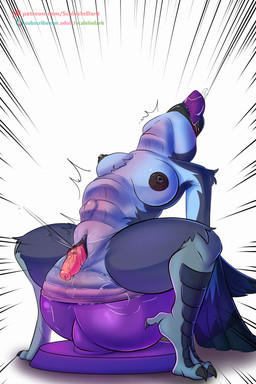 all_the_way_through anal anal_penetration anthro avian_feet beak big_penis blush bodily_fluids breasts ejaculation female female_penetrated genital_fluids genitals huge_penis hyper hyper_genitalia hyper_penis masturbation nipples non-mammal_nipples object_in_ass penetration penis prolapse sex_toy sex_toy_in_ass sex_toy_insertion solo text vaginal vaginal_fluids vaginal_prolapse vaginal_squirting scalesindark avian 2:3 absurd_res colored hi_res url