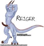 anthro balls dripping erection genitals male penis solo tail salamander_(artist) mythology reiger_(character) starry dragon mythological_creature mythological_scalie scalie artist_collaboration colored