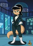 anthro boots clothing female footwear gloves go-go_boots handwear pose relaxing sexy_eyes shoes solo standing suit a-fitzga nickelodeon t.u.f.f._puppy kitty_katswell domestic_cat felid feline felis mammal absurd_res hi_res pinup