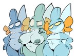 abs anthro big_breasts blue_body breasts female flat_chested freckles genitals group huge_breasts navel nipples nude pussy slightly_chubby tail thick_thighs trio white_eyes 1upgobbo nintendo pokemon kay_(1upgobbo) mabel_(1upgobbo) noh_(1upgobbo) generation_3_pokemon mudkip pokemon_(species) hi_res daughter_(lore) mother_(lore) mother_and_child_(lore) mother_and_daughter_(lore) parent_(lore) parent_and_child_(lore) parent_and_daughter_(lore) sibling_(lore) sister_(lore) sisters_(lore)