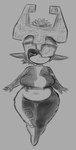 armor belly big_breasts breasts curvy_figure female female_humanoid fingers front_view grey_background hair headgear helmet long_ears mouth_closed narrowed_eyes navel not_furry one_eye_obstructed short_stack simple_background slightly_chubby slightly_chubby_female slightly_chubby_humanoid solo wide_hipped_female wide_hipped_humanoid wide_hips spinarooz nintendo the_legend_of_zelda twilight_princess midna humanoid imp twili 2025 digital_drawing_(artwork) digital_media_(artwork) full-length_portrait hi_res monochrome portrait sketch