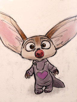 ambiguous_gender anthro biped clothing costume elephant_costume fur furry_wearing_fursuit fursuit heart_symbol long_ears looking_at_viewer orange_eyes pacifier plantigrade simple_background solo standing tan_body tan_fur white_background young young_anthro mortic_ox disney zootopia finnick_(zootopia) canid canine fennec_fox fox mammal true_fox 2016 3:4