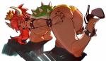 alternate_species big_breasts breasts butt clothing crossgender crown ear_piercing female footwear hair headgear high_heels horn looking_at_viewer looking_back looking_back_at_viewer mtf_crossgender piercing pumps red_eyes red_hair scratching scratching_butt shoes solo spikes super_crown ohnips bowsette_meme mario_bros nintendo bowser animal_humanoid humanoid koopa scalie 2018 absurd_res hi_res meme