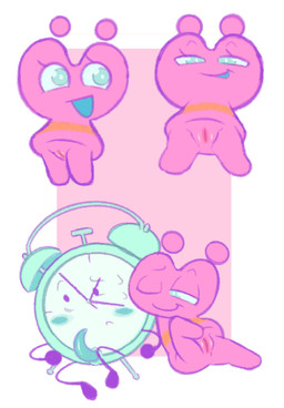 duo female genitals humanoid_genitalia humanoid_vulva male not_furry open_mouth open_smile penis smile tapering_penis vulva clockstops3am conditional_dnp it's_time_for_the object_shows clock_(itft) elo_(itft) animate_inanimate humanoid hi_res
