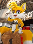 anthro bra breasts clothed clothing crossgender female fur hair handwear looking_at_viewer mtf_crossgender panties smile solo tail thong underwear wrench_wench link6432 sega sonic_the_hedgehog_(series) miles_prower canid canine fox mammal 3:4 absurd_res digital_media_(artwork) hi_res