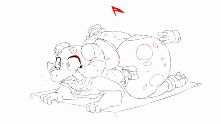 all_fours ankle_cuffs anthro belt_pouch big_butt blush bubble_butt butt butt_slap clothing collar cuff_(restraint) disembodied_hand female gloves handwear horn huge_butt restraints short_tail slap solo spanking tail 24framespersecond dungeons_and_dragons hasbro wizards_of_the_coast piko_(simplifypm) kobold scalie 16:9 2d_animation animated digital_media_(artwork) loop no_sound short_playtime webm widescreen