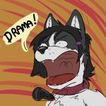 collar drama female growling solo text usb_necklace unknown_artist chelsea_chamberlain canid canine canis domestic_dog karelian_bear_dog mammal spitz 1:1 2014 english_text lol_comments reaction_image sketch unavailable_at_source