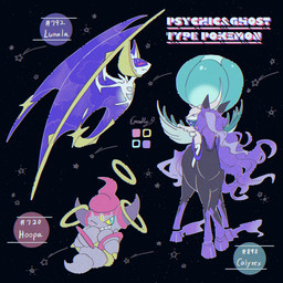 ambiguous_gender anthro black_body blue_eyes duo eyelashes eyes_closed feral green_eyes grey_body hair hooves pink_hair pokedex_number purple_body shooting_star simple_background solo star text wings yellow_sclera umearamy nintendo pokemon calyrex equid equine generation_6_pokemon generation_7_pokemon generation_8_pokemon hoopa hoopa_(confined) humanoid legendary_pokemon lunala mammal pokemon_(species) spectrier 1:1 2025 english_text hi_res