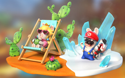 angry anthro beach_chair beverage black_facial_hair black_mustache blue_clothing blue_ear_piercing blue_eyes blue_overalls blurred_background button_(fastener) cactus chair clothing cocktail_garnish cocktail_umbrella crown drinking drinking_straw duo ear_piercing eyewear facial_hair featureless_legs female fur furniture gem gun hand_pawpads hat headgear headwear heart_sunglasses holding_beverage holding_gun holding_object holding_ranged_weapon holding_weapon ice light long_ears male mitten_hands multicolored_body mustache narrowed_eyes noseless on_chair outside overalls pawpads piercing pink_clothing pink_eyewear pink_shirt pink_sunglasses pink_topwear plant ranged_weapon red_clothing red_hat red_headwear relaxing ruby_(gem) sand sapphire_(gem) shirt shirtless_anthro shirtless_male short_legs sitting sitting_on_chair snow squint standing sunglasses tan_body tan_eyelids tan_inner_ear tan_pawpads tan_skin topwear two_tone_body weapon white_body white_fur thomas_veyrat mario_bros mario_plus_rabbids_kingdom_battle nintendo raving_rabbids rayman_(series) ubisoft rabbid_mario rabbid_peach lagomorph mammal rabbid 16:10 3d_(artwork) adobe_photoshop_(artwork) autodesk_3ds_max_(artwork) autodesk_maya_(artwork) colored crossover digital_media_(artwork) english_description hi_res lighting official_art shaded widescreen