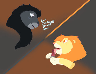 age_difference bad_parenting black_hair blue_eyes blush bodily_fluids cheek_markings cheek_tuft cum dialogue duo ears_down erection facial_markings facial_tuft family_bonding feral feral_on_feral fur genital_fluids genitals grey_body grey_fur hair head_markings heart_eyes heart_symbol highlights_(coloring) holding_penis leaking_cum licking looking_at_another male male/male mane markings moon oral orange_eyes orange_hair paws penile penile_spines penis penis_lick pink_nose pink_tongue pivoted_ears praise proud purple_nose sex smile smiling_at_another smiling_at_partner sun teeth text tongue tongue_out tuft yellow_body yellow_fur younger_male mr_confused felid feline lion mammal pantherine absurd_res colored english_text headshot_portrait hi_res portrait father_(lore) father_and_child_(lore) father_and_son_(lore) incest_(lore) parent_(lore) parent_and_child_(lore) parent_and_son_(lore) son_(lore)