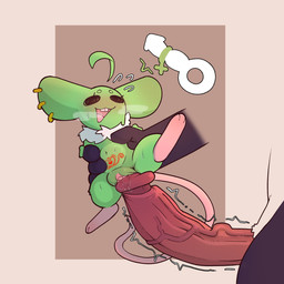 ahoge anthro belly big_ears big_penis big_teeth biped black_arms black_body black_eyes black_fur black_legs bodily_fluids circle_eyebrows clitoral_hood clitoris duo ear_piercing erection extreme_size_difference eyebrows feet female feral fur gender_symbol gender_symbol_penetration genital_fluids genitals gold_(metal) gold_ear_piercing gold_jewelry green_body green_fur hair it'll_never_fit jewelry larger_male lewd_symbolism male male/female male_holding_female motion_lines mouse_ears mouse_tail multicolored_body multicolored_fur navel neck_tuft open_mouth open_smile panicked_look paws penetration penis piercing pink_feet pink_tail pink_vulva sex shallow_penetration simple_background size_difference smaller_female smile steamy_breath symbol tail tan_background tongue tuft vaginal_fluids vaginal_fluids_on_penis vein veiny_penis vulva white_body white_fur white_torso womb_tattoo defunctumbra umbra_(defunctumbra) vimi felid feline mammal murid murine rat rodent 1:1 hi_res