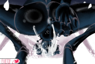 anthro anus balls black_body bodily_fluids butt butt_grab close-up clothing cum cum_inside duo ejaculation female genital_fluids genitals grabbing_own_butt gynomorph gynomorph/female hand_on_butt intersex intersex/female penis sex torn_clothing white_body eviltqf hollow_knight:_silksong hollow_knight_(franchise) team_cherry hornet_(hollow_knight) lace_(hollow_knight:_silksong) arthropod insect hi_res