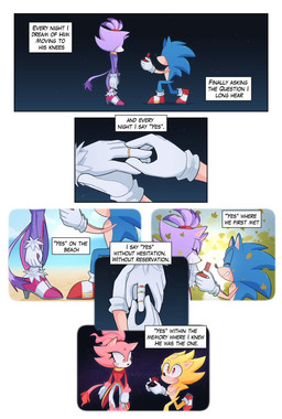 anthro beach clothing dialogue digit_ring duo female footwear gloves hair handwear hero high_heels jewelry kneeling leaves_blowing male male/female marriage_proposal outside ponytail princess ring ring_box romantic romantic_couple royalty shoes simple_background smile super_transformation text wedding_ring emerald_kora sega sonic_the_hedgehog_(series) blaze_the_cat burning_blaze sonic_the_hedgehog super_sonic domestic_cat eulipotyphlan felid feline felis hedgehog mammal comic english_text hi_res