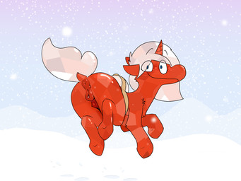 anatomically_correct anatomically_correct_genitalia anatomically_correct_vulva animal_genitalia animal_vulva anus backpack clitoral_winking clitoris dock_(anatomy) equine_anus equine_genitalia equine_vulva female feral genitals horn jumping puffy_anus smile snow solo tail teats vulva aquest friendship_is_magic hasbro my_little_pony mythology folly_glaze crystal_pony_(mlp) equid equine horse mammal mythological_creature mythological_equine pony unicorn 4:3