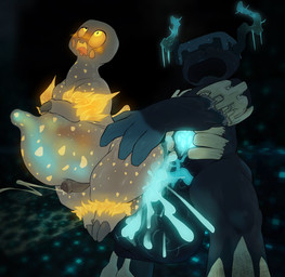 balls big_balls big_penis blush genitals glowing glowing_eyes huge_balls huge_penis humanoid_genitalia humanoid_penis hyper hyper_genitalia hyper_penis male male/male penis vein veiny_balls veiny_penis .f_9578 microsoft minecraft mojang xbox_game_studios creeper_(minecraft) warden_(minecraft) hi_res