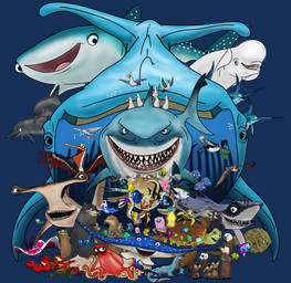 ambiguous_gender baleen black_body blue_body brown_body countershading female feral fin grey_body group male markings multicolored_body open_mouth open_smile orange_body shell smile spots spotted_body spread_wings stripes tongue white_body wings skywalker7824 disney finding_dory finding_nemo pixar anchor_(finding_nemo) bailey_(finding_dory) bloat_(finding_nemo) bruce_(finding_nemo) bubbles_(finding_nemo) chum_(finding_nemo) crush_(finding_nemo) deb_(finding_nemo) destiny_(finding_dory) dory_(finding_nemo) fluke_(finding_dory) gerald_(finding_dory) gill_(finding_nemo) gurgle_(finding_nemo) hank_(finding_dory) jacques_(finding_nemo) marlin_(finding_nemo) mr._ray_(finding_nemo) nemo_(finding_nemo) nigel_(finding_nemo) peach_(finding_nemo) rudder_(finding_dory) squirt_(finding_nemo) arthropod asterozoan avian baleen_whale beluga billfish bird blue_whale carpet_shark cephalopod cetacean clownfish coleoid crustacean decapod dolphin echinoderm fish flounder great_white_shark ground_shark gull hammerhead_shark iguana iguanid istiophoriform lari larid lizard lobster mackerel_shark mako_shark malacostracan mammal manta_ray marine marine_iguana mollusk monodontid mustelid octopodiform octopus otter pelecaniform pelican pinniped pomacentrid pufferfish ray_(fish) reptile scalie sea_lion shark starfish swordfish tetraodontiform toothed_whale whale whale_shark white_shark absurd_res collage_(artwork) hi_res huge_filesize