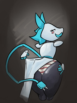 big_butt bottomwear butt cable_tail clothing electrical_cord electrical_plug electrical_plug_tail female machine panties pattern_bottomwear pattern_clothing pattern_panties pattern_underwear solo striped_bottomwear striped_clothing striped_panties striped_underwear stripes tail thick_thighs underwear wide_hips emerycallahan deltarune undertale_(series) tasque_manager darkner felid feline mammal robot hi_res