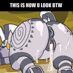 after_sex animal_genitalia animal_vulva anus black_anus black_vulva bodily_fluids butt cum cum_drip cum_expulsion cum_from_vagina cum_in_vagina cum_inside cum_on_butt cum_on_ground cum_pool cum_pooling dripping ear_piercing equine_anus equine_genitalia equine_vulva female feral genital_fluids genitals grey_body grey_hair hair hooves leaking_cum mohawk multicolored_hair piercing presenting presenting_cum_inside presenting_hindquarters presenting_vulva puffy_anus quadruped solo tail text thick_thighs two_tone_hair vulva white_hair waffafries friendship_is_magic hasbro my_little_pony this_is_how_you_look_btw zecora_(mlp) equid equine mammal zebra 1:1 animated english_text low_res