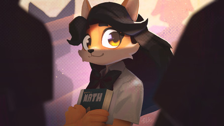 adolescent anthro anthro_focus book clothed clothed_anthro clothed_female clothing female female_anthro female_focus fur group hair holding_book holding_object kemono long_hair school_uniform smile solo_focus trio uniform young young_anthro young_female el-k inu-sual_feelings inu_(inu-sual_feelings) canid canine canis domestic_dog mammal shiba_inu spitz 16:9 2026 digital_media_(artwork) hi_res widescreen