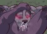 anthro barazoku blush bodily_fluids breath claws cum cum_in_mouth cum_inside cum_on_face dialogue duo ejaculation fellatio fellatio_gesture finger_claws genital_fluids genitals gesture hairy hairy_legs hands-free heart_symbol leaking_cum male male/male mature_anthro mature_male mind_break muscular muscular_anthro muscular_male oral oral_orgasm orgasm orgasm_face panting penile penis penis_in_mouth pubes sex sound_effects submissive submissive_anthro submissive_male suggestive suggestive_gesture sweat tears tears_of_pleasure pinumontbalou echo_(series) echo_project the_smoke_room nikolai_krol badger mammal mustelid musteline absurd_res hi_res