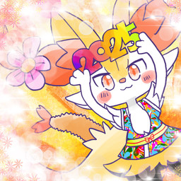 :3 accessory ambiguous_anthro ambiguous_gender anthro asian_clothing biped blush blush_stickers closed_smile clothing dipstick_tail dutch_angle east_asian_clothing flower flower_in_hair food front_view hair hair_accessory holidays japanese_clothing looking_at_viewer markings mouth_closed object_in_tail plant shrimp_(food) simple_background smile solo sparkles standing tail tail_markings year annyui0611 new_year new_year_2025 nintendo pokemon braixen canid generation_6_pokemon mammal pokemon_(species) 1:1 2025 digital_drawing_(artwork) digital_media_(artwork) hi_res portrait three-quarter_portrait