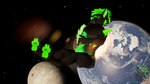 anthro earth hyper macro male male/male micro moon paws planet solo space terra_macro f4r3u5z mythology canid canine canis dragon hybrid mammal mephitid mythological_creature mythological_scalie scalie skunk wolf 16:9 hi_res widescreen