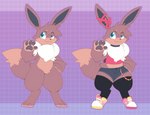 adopt anthro chesire kemono solo pixelyteskunk nintendo pokemon eevee generation_1_pokemon pokemon_(species) absurd_res digital_media_(artwork) hi_res model_sheet