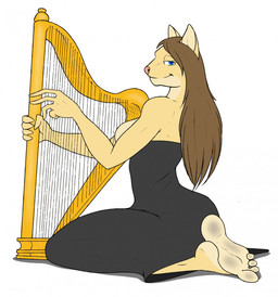 4_toes anthro barefoot bedroom_eyes biped blue_eyes brown_hair clothed clothing dress feet female foot_focus fur hair harp humanoid_feet long_hair looking_at_viewer musical_instrument narrowed_eyes plantigrade plucked_string_instrument seductive simple_background soles solo string_instrument toes white_background conditional_dnp zp92 domestic_cat felid feline felis mammal 2015 digital_media_(artwork) hi_res