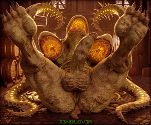 3_heads 4_toes anus balls barrel big_balls big_penis bioluminescence butt erection eyeless feet foot_focus genitals glowing glowing_mouth green_body humanoid_feet humanoid_genitalia humanoid_penis legs_up male multi_head open_mouth penis plantigrade presenting presenting_anus presenting_hindquarters short_tail solo street tail tentacles text thick_thighs toes wrinkled_balls thekidxeno nes67911_(modeler) x3nolov3r_(modeler) activision call_of_duty call_of_duty:_black_ops_iii margwa_(call_of_duty) monster 2026 3d_(artwork) 6:5 absurd_res blender_(artwork) digital_media_(artwork) english_text hi_res huge_filesize