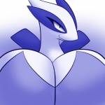 1:1 avian big_breasts blue_and_white blue_eyes breasts female generation_2_pokemon huge_breasts icon latiar legendary_pokemon looking_at_viewer lugia monochrome nintendo non-mammal_breasts pokemon pokemon_(species) simple_background smile solo