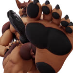 5_toes abs anthro balls bent_leg biceps big_balls big_feet big_muscles big_penis claws close-up collar erection eyebrows feet first_person_view foot_fetish foot_focus fur genitals huge_balls huge_muscles huge_penis humanoid_feet humanoid_genitalia humanoid_penis hybrid_genitalia hybrid_penis knot looking_at_viewer looking_down looking_down_at_viewer low-angle_view male muscular muscular_anthro muscular_male nipples nude pawpad_papillae pawpads pecs penis plantigrade plantigrade_pawpads quads simple_background smile soles solo standing stepped_on stomping_viewer thick_penis thick_thighs toe_claws toes tuft white_background connivingrat dal_(dal_your_pal) canid canine canis domestic_dog german_shepherd herding_dog mammal pastoral_dog 1:1 2024 3d_(artwork) 3d_animation animated digital_media_(artwork) hi_res high_framerate loop no_sound short_playtime webm