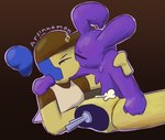 amputee anthro black_background blue_hair bodily_fluids bottomless bottomless_female brown_background clothed clothing cum cum_in_pussy cum_inside detached_torso disability disfigured duo ejaculation eyelashes eyes_closed female fully_clothed fur genital_fluids george_(hugo's_mind_palace) hair hand_on_arm hand_on_shoulder hat headgear headwear indie_cartoon kiss_on_lips kissing kissing_while_cumming kissing_while_penetrated kissing_while_penetrating machine male male/female metal_rod nude penetration purple_body purple_fur sam_(hugo's_mind_palace) shirt simple_background simple_coloring simple_eyes sweat sweatdrop t-shirt tank_top toony topwear vaginal vaginal_penetration yellow_body arsinnamon river-zombie animal_humanoid animatronic goo_creature humanoid lagomorph lagomorph_humanoid leporid leporid_humanoid mammal mammal_humanoid rabbit rabbit_humanoid robot robot_humanoid hi_res