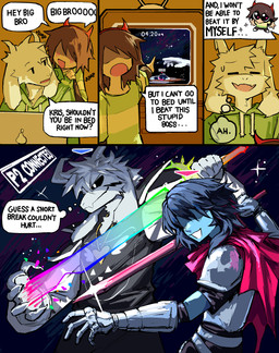 5_fingers ambiguous_gender anthro armor black_sclera blush brown_hair clothing computer dialogue duo electronics fake_horns fingers floppy_ears fur hair hair_over_eyes horn jewelry laptop long_ears male necklace open_mouth robe speech_bubble text thought_bubble white_body white_eyes white_fur heartbreak_juan deltarune nintendo super_smash_bros. undertale undertale_(series) asriel_dreemurr asriel_dreemurr_(god_form) kris_(deltarune) master_hand bovid caprine human mammal absurd_res english_text hi_res adopted_(lore) adoptive_brother_(lore) adoptive_sibling_(lore) brother_(lore) sibling_(lore)