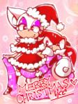 anthro bodily_fluids duo female holidays male sweat text urahyu christmas sega sonic_the_hedgehog_(series) knuckles_the_echidna rouge_the_bat bat echidna mammal monotreme english_text