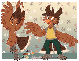 4_fingers 4_toes abstract_background anisodactyl anthro arm_feathers avian_feet barefoot beak biped black_claws bottomwear brown_body brown_feathers brown_hair brown_tail butt butt_tuft cheek_tuft chest_tuft claws closed_smile clothed clothed/nude clothed_anthro clothed_male clothing color_swatch digitigrade dipstick_tail ear_feathers facial_tuft fan_tail feather_hair feather_hands feathers feet fingers food freckled_back freckled_face freckled_legs freckled_thighs freckles front_view fully_clothed fully_clothed_anthro fully_clothed_male gradient_background green_bottomwear green_clothing green_shorts grey_clothing grey_feet grey_shirt grey_t-shirt grey_topwear hair head_feathers hooked_beak looking_at_viewer looking_back looking_back_at_viewer male male_anthro markings mouth_closed multicolored_body multicolored_clothing multicolored_feathers multicolored_shirt multicolored_t-shirt multicolored_topwear nude nude_anthro nude_male open_mouth open_smile orange_beak orange_eyes pointy_beak pretzel_(food) pseudo_hair raised_arms raised_leg rear_view scuted_feet scuted_legs scutes sharp_beak shirt shorts simple_background smile solo t-shirt tail tail_feathers tail_feathers_tuft tail_markings talons tan_tail tan_tail_feathers tan_tail_tip text three-quarter_view toe_claws toes tongue topwear tuft two_tone_body two_tone_clothing two_tone_feather_hair two_tone_feathers two_tone_shirt two_tone_t-shirt two_tone_tail two_tone_topwear white_sclera yellow_clothing yellow_shirt yellow_t-shirt yellow_topwear crunchycrowe pretzel_(piemations) avian bird absurd_res artist_name digital_media_(artwork) full-length_portrait hi_res model_sheet multiple_images portrait signature