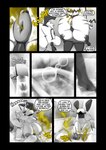 3_fingers 4_arms antennae_(anatomy) anthro anus areola back_wings balls bath bathing bathing_together bathtub big_butt breasts butt claws dialogue duo erection fart fart_bubbles fart_cloud farting_female farting_in_water farting_male female female_farting fingers gas gassy genitals male male/female male_farting multi_arm multi_limb nipples nude nude_anthro nude_female nude_male penis presenting presenting_anus presenting_hindquarters presenting_vulva speech_bubble stinger stinger_tail tail text tongue tongue_out vulva water wings soomir heather_(soomir) hectar_(soomir) arthropod bee hymenopteran insect absurd_res comic english_text hi_res monochrome