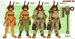 2024 5_fingers 5_toes abs absurd_res anthro armor axe bandeau barefoot battle_axe brown_hair canid canine canis ceehaz character_name clothed clothing collar dobermann dog_knight_rpg domestic_dog english_text eyebrows feet female fingerless_gloves fingers gloves hair handwear hi_res humanoid_feet mammal model_sheet muscular muscular_anthro muscular_female orange_eyes pinscher plantigrade rory_(ceehaz) short_hair solo stirrup_footwear text toes topwear underwear