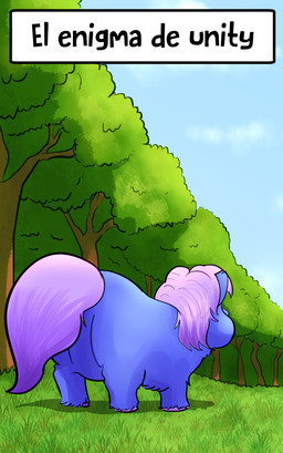 day female female_feral feral fur genitals grass hair hooves pink_hair pink_tail plant purple_body purple_fur rear_view sky solo tail text tree vulva young young_female young_feral inshi_(artist) fluffy_pony junji_ito_(copyright) the_enigma_of_amigara_fault fluffy_pony_(species) mammal 2023 absurd_res comic cover cover_art cover_page digital_media_(artwork) hi_res shaded spanish_text